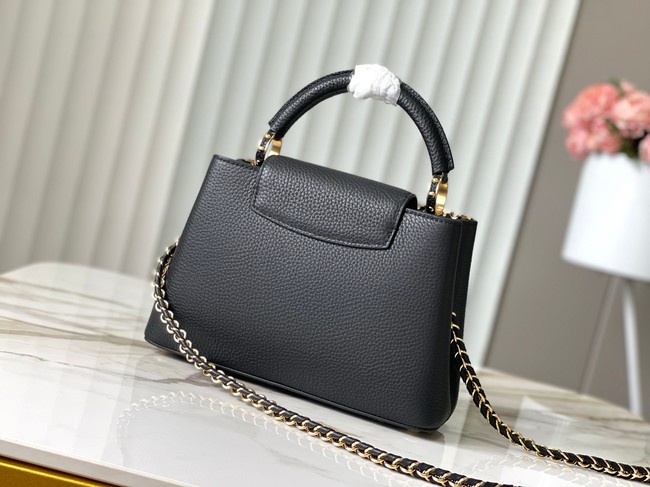 Louis Vuitton Capucines MM M23331 black&Crystal