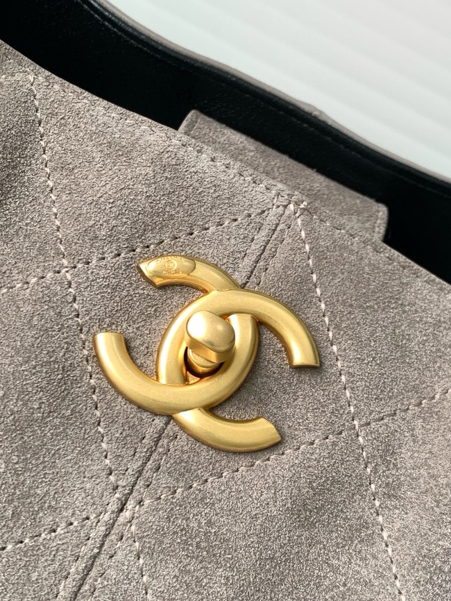 CHANEL Shopping Bag AS5657 gray & Black