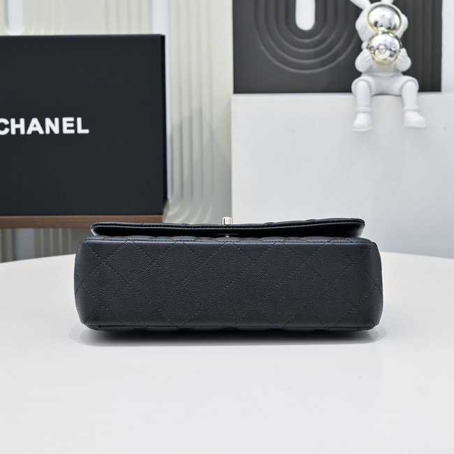 Chanel SMALL FLAP BAG CLUTCH WITH CHAIN Gold-Tone Metal AS5554 BLACK