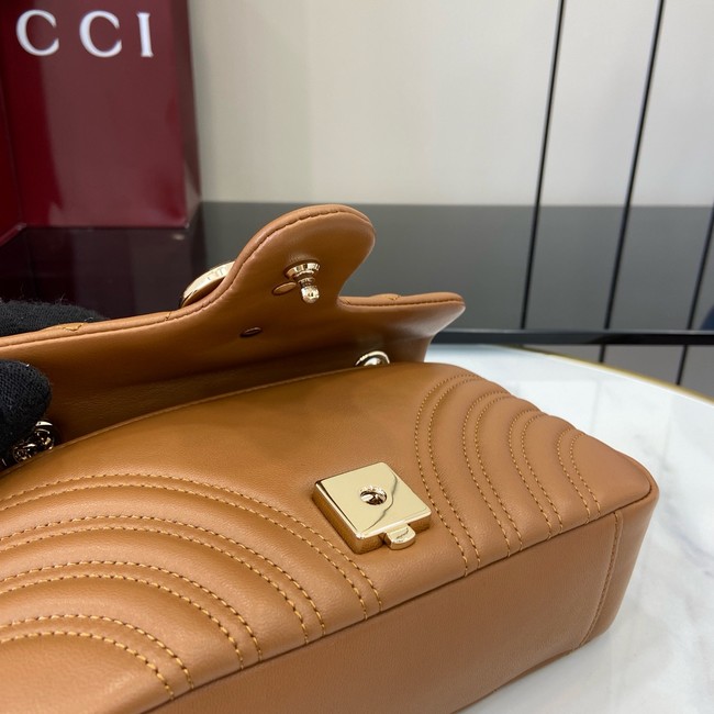Gucci GG Marmont small shoulder bag 837280 brown