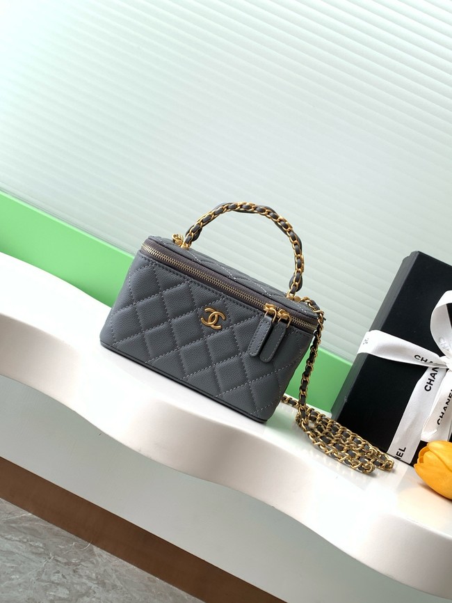 CHANEL Classic Small Vanity with Chain AP4799 gray
