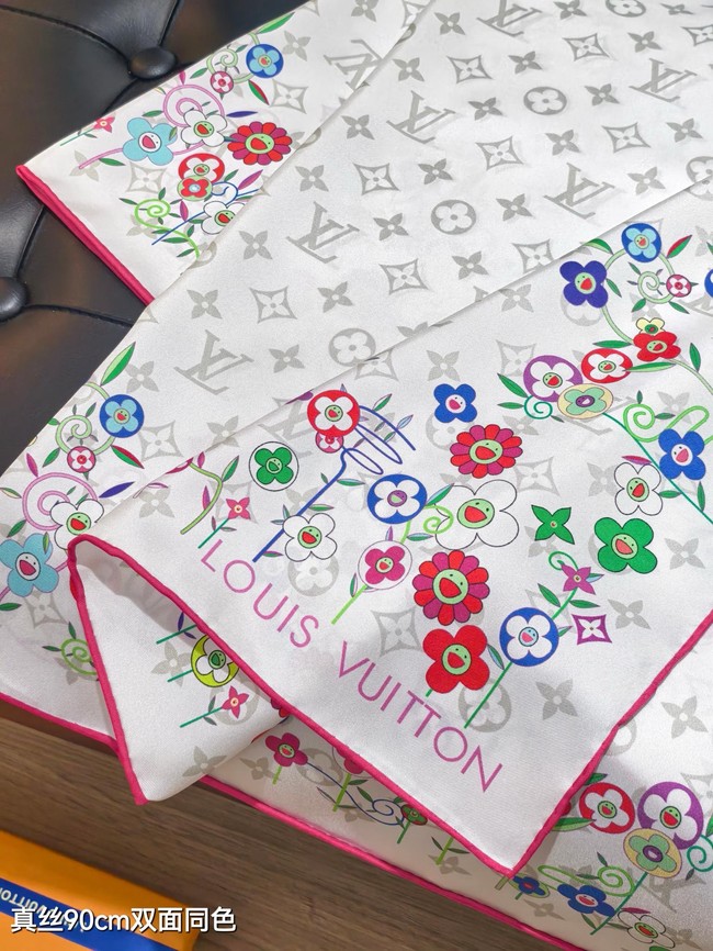Louis Vuitton Square Scarf Silk Jacquard XT282