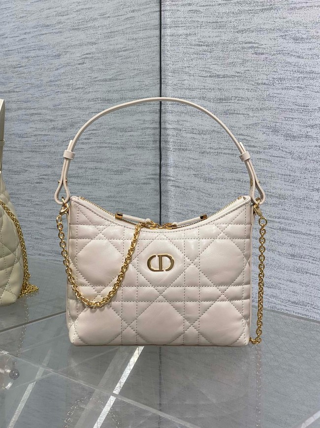 Miss Caro Diorling Mini Bag with Chain Latte Macrocannage Lambskin S5253U