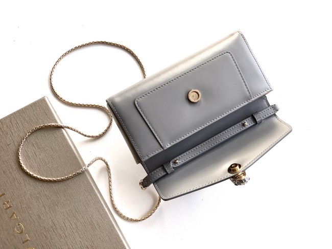 Bvlgari Serpenti Forever leather crossbody bag 289688 gray