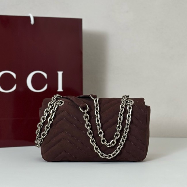 Gucci GG Marmont small shoulder bag 837280 Variation dusty blue suede