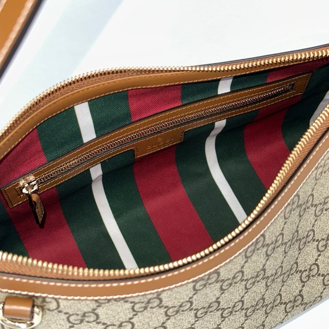 Gucci GG Emblem medium shoulder bag GG canvas 847449 brown