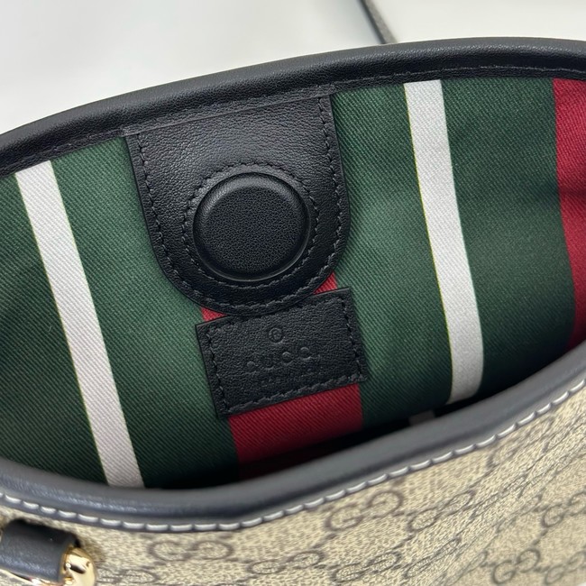 Gucci GG Emblem nano bucket bag GG canvas 847090 black