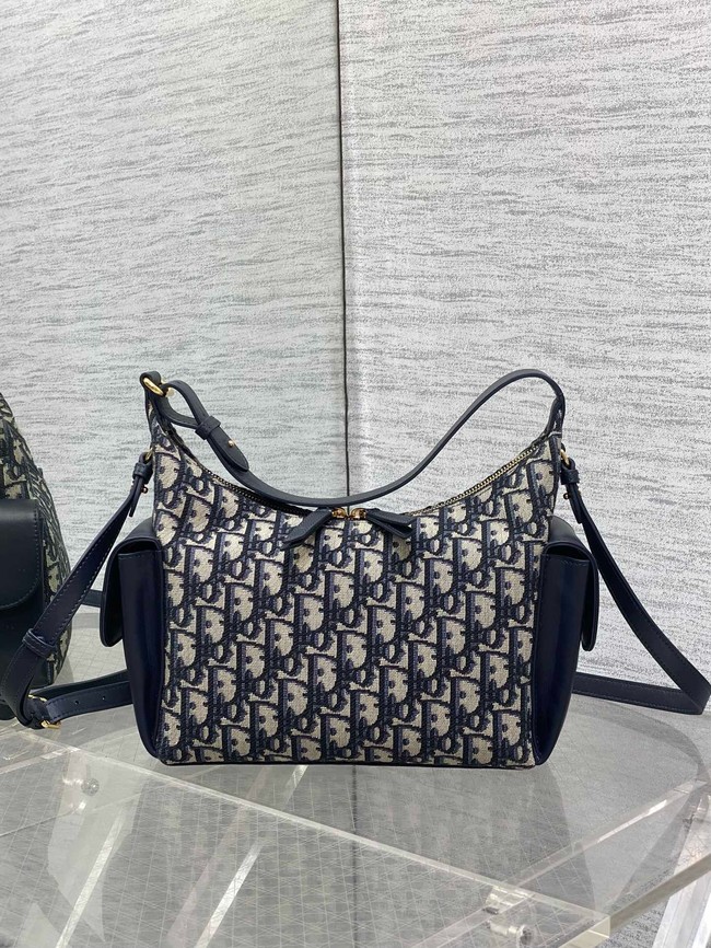 Dior Medium D-Dream Bag Oblique Jacquard M6323UU blue