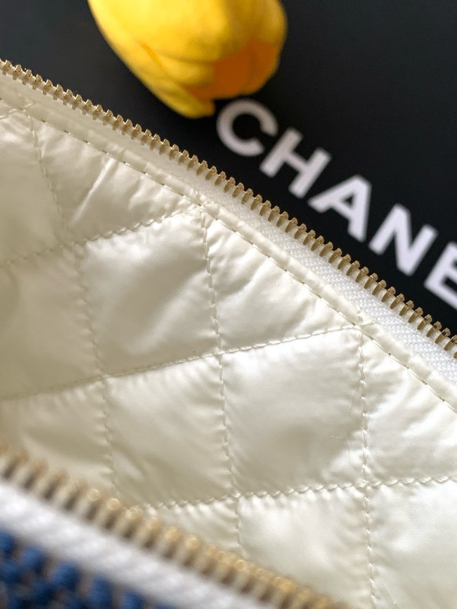 CHANEL Zipped Case AS4989 dark blue
