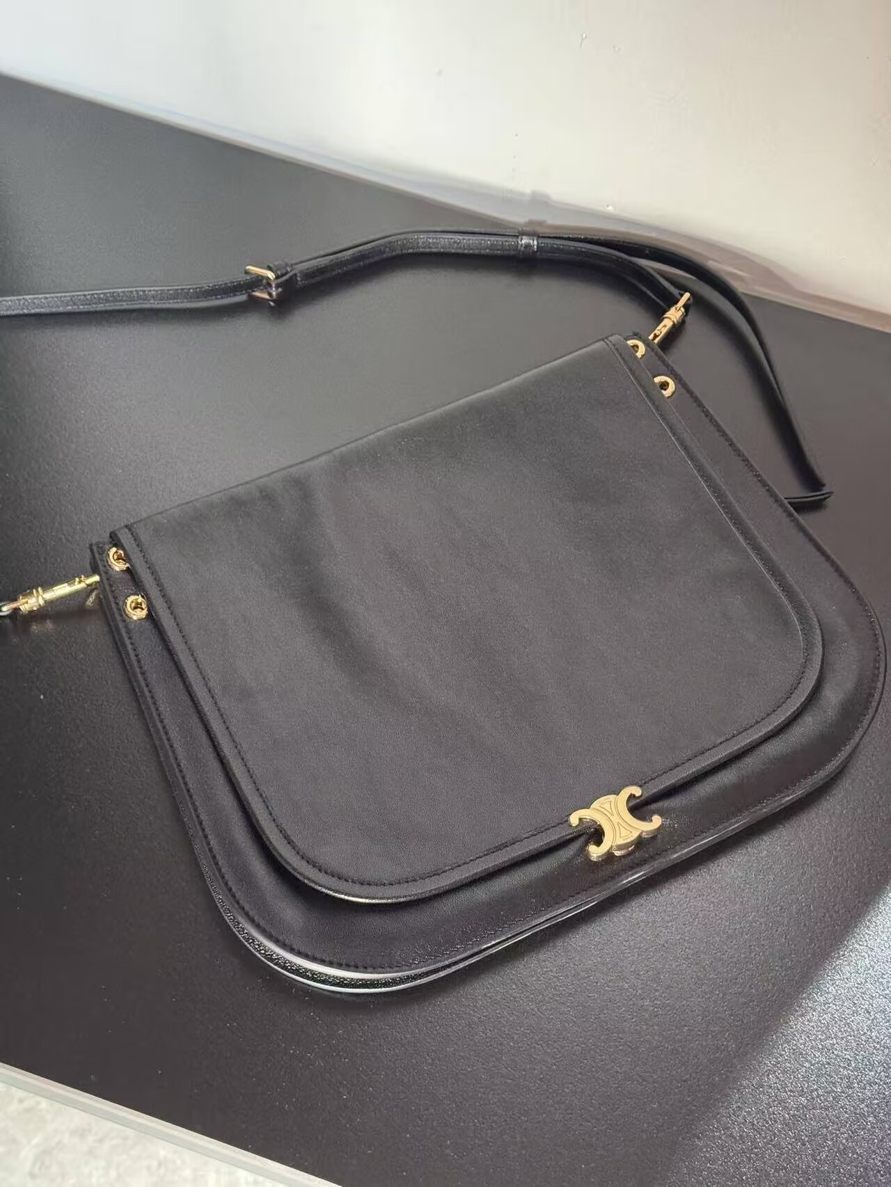 CELINE Original Leather Shoulder Bag C63201 Black CELINE Original Leather Shoulder Bag C63201 Black