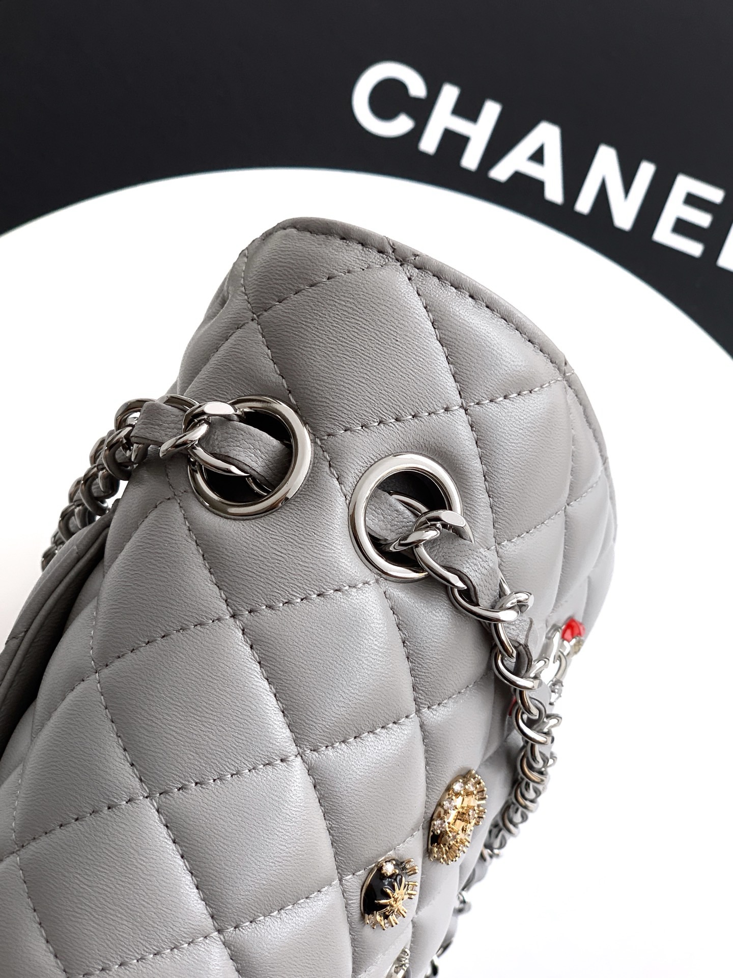 CHANEL Classic 11.12 Handbag A01112 gray