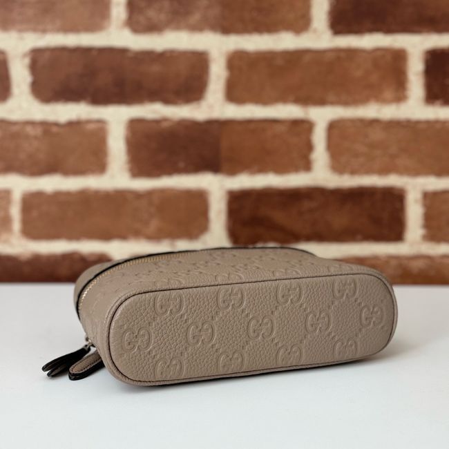 GUCCI GG EMBLEM SUPER MINI BAG 815949 gray