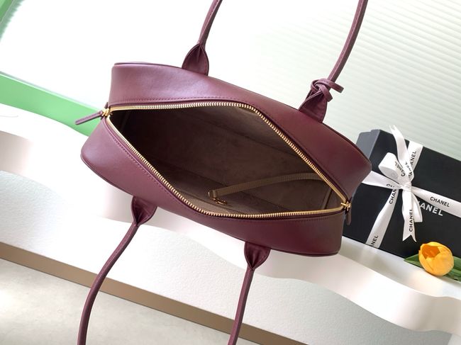 Chanel Large Bowling Bag AS6211 burgundy