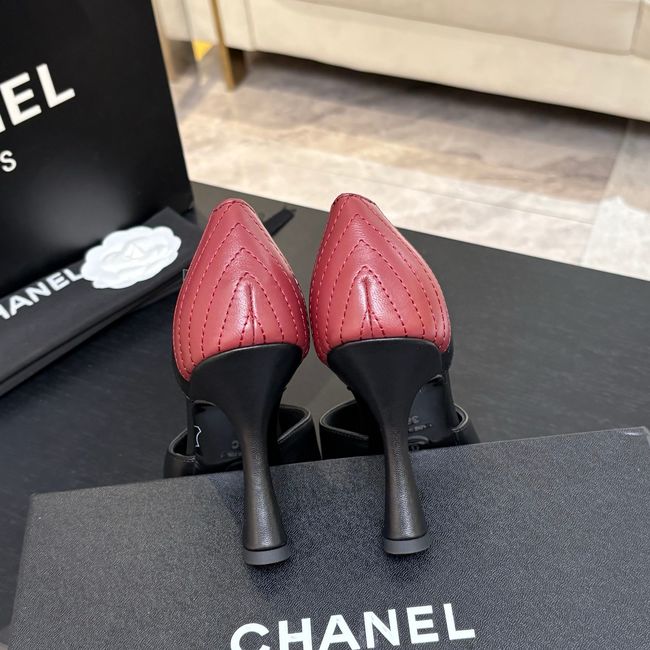 Chanel Lambskin Mary Janes high heels 8.5CM G47287-1