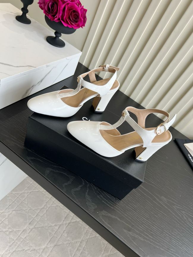 Chanel Lambskin Mary Janes high heels 8.5CM 64104-1