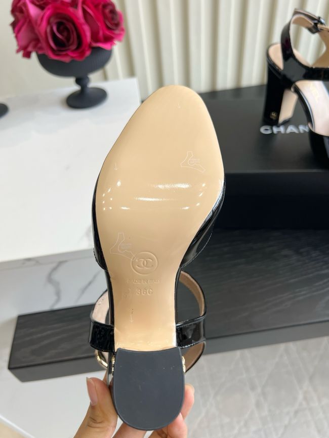 Chanel Lambskin Mary Janes high heels 8.5CM 64104-3