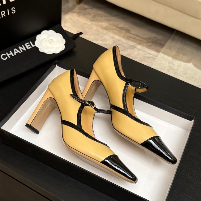 Chanel Lambskin Mary Janes high heels 8.5CM 64105-2