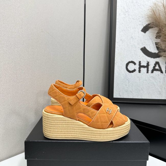 Chanel Sandals Suede Calfskin 64108-5