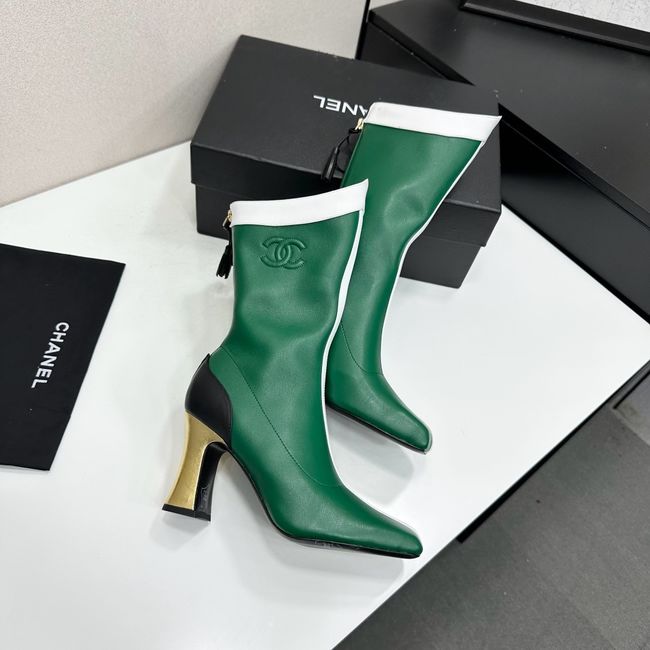 Chanel Mid-Calf Boots Calfskin 64176-6