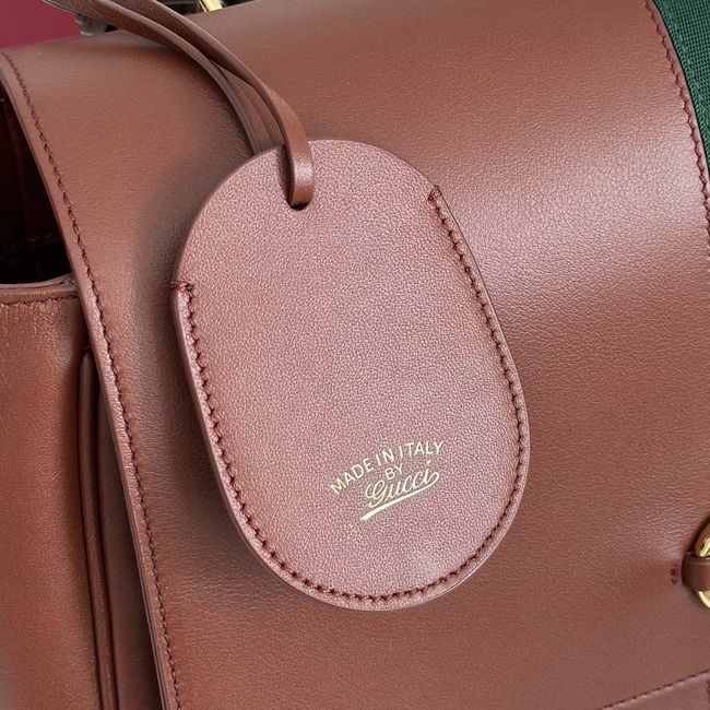 Gucci Paparazzo large top handle bag 875019 camel leather