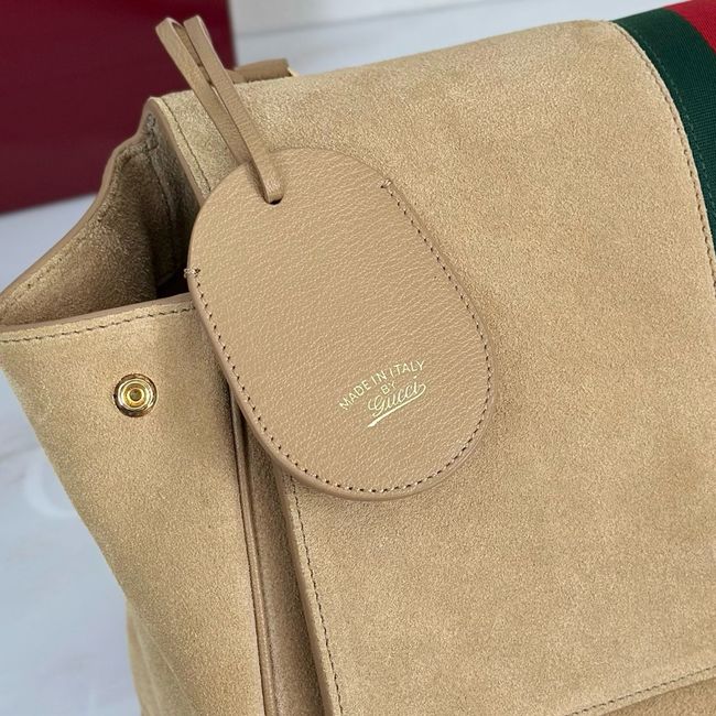 Gucci Paparazzo large top handle bag 875019 Apricot suede