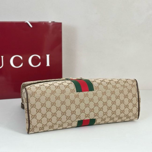 Gucci Paparazzo large top handle bag 875019 brown GG canvas