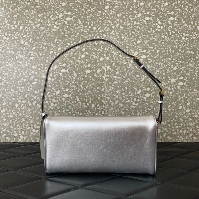 VALENTINO DEVAIN Small Sheepskin Shoulder Bag WB0T31 Silver
