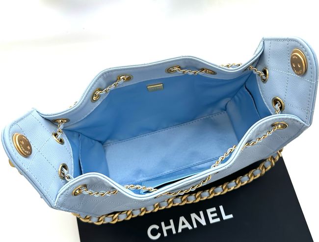 CHANEL 25 Mini Handbag AS5631 sky blue