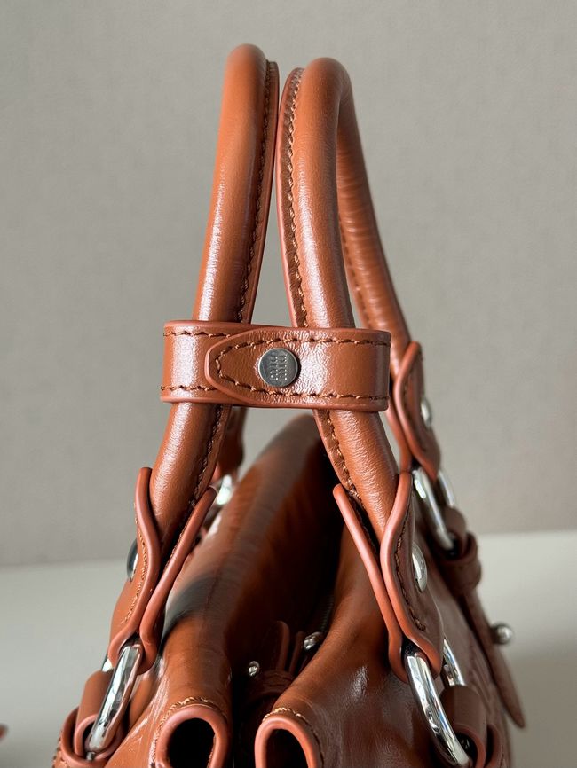 MIUMIU Patent leather bag 5BA336 rosewood color