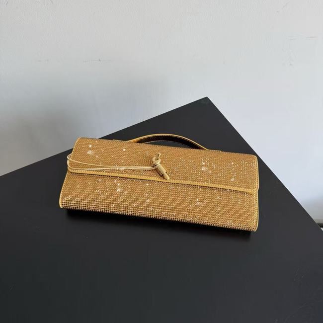 Bottega Veneta Andiamo Clutch Crystal 32190 gold