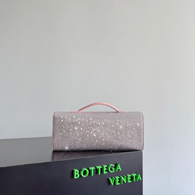 Bottega Veneta Andiamo Clutch Crystal 32190 pink