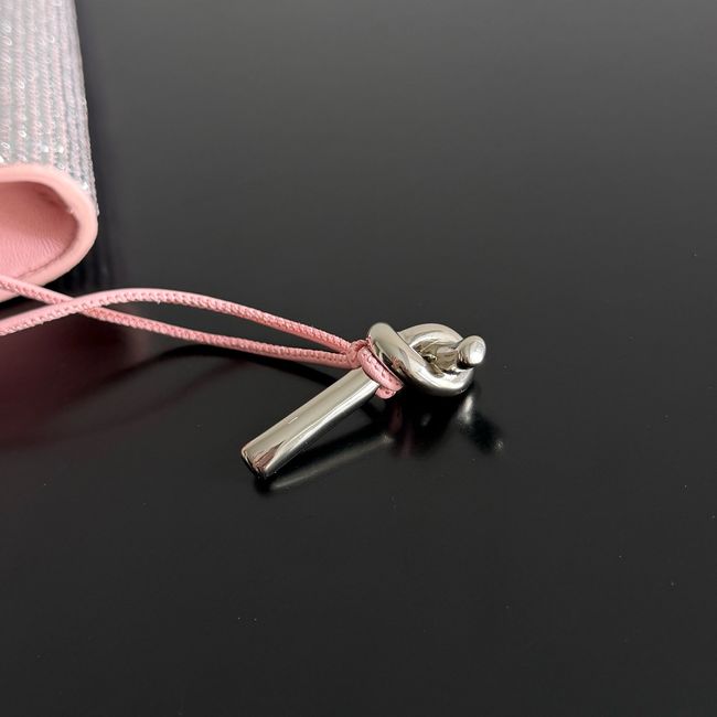 Bottega Veneta Andiamo Clutch Crystal 32190 pink