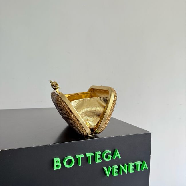 Bottega Veneta Soft Knot Clutch Crystal 866062V gold