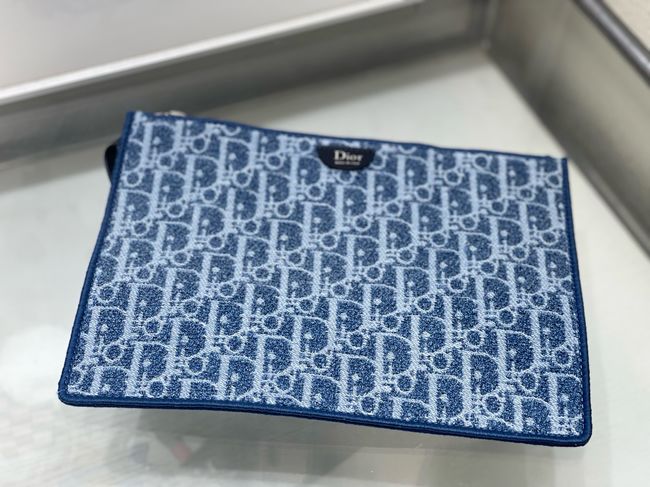 Dioriviera Large Spongy Book Tote Blue Spongy Dior Oblique Fabric M1462PD