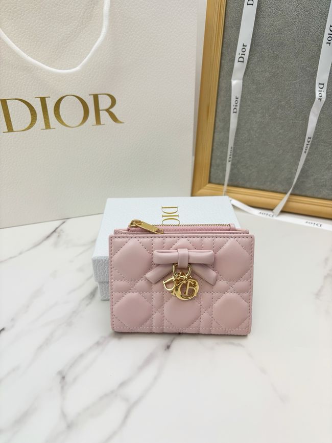 Lady Dior Dahlia Wallet Craie Cannage Lambskin S2065-5 Lady Dior Dahlia Wallet Craie Cannage Lambskin S2065-5
