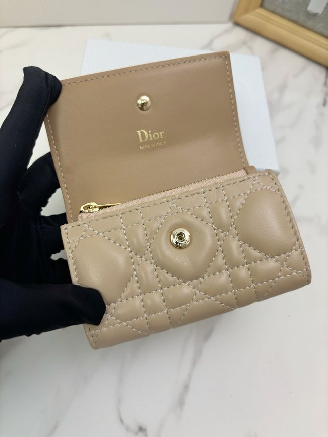 Lady Dior card holder Craie Cannage Lambskin S2067-1 Lady Dior card holder Craie Cannage Lambskin S2067-1