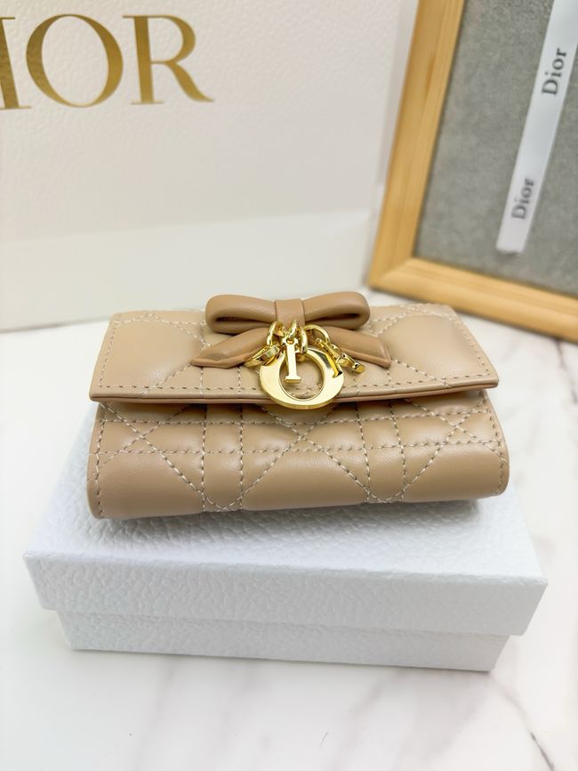 Lady Dior card holder Craie Cannage Lambskin S2067-1 Lady Dior card holder Craie Cannage Lambskin S2067-1