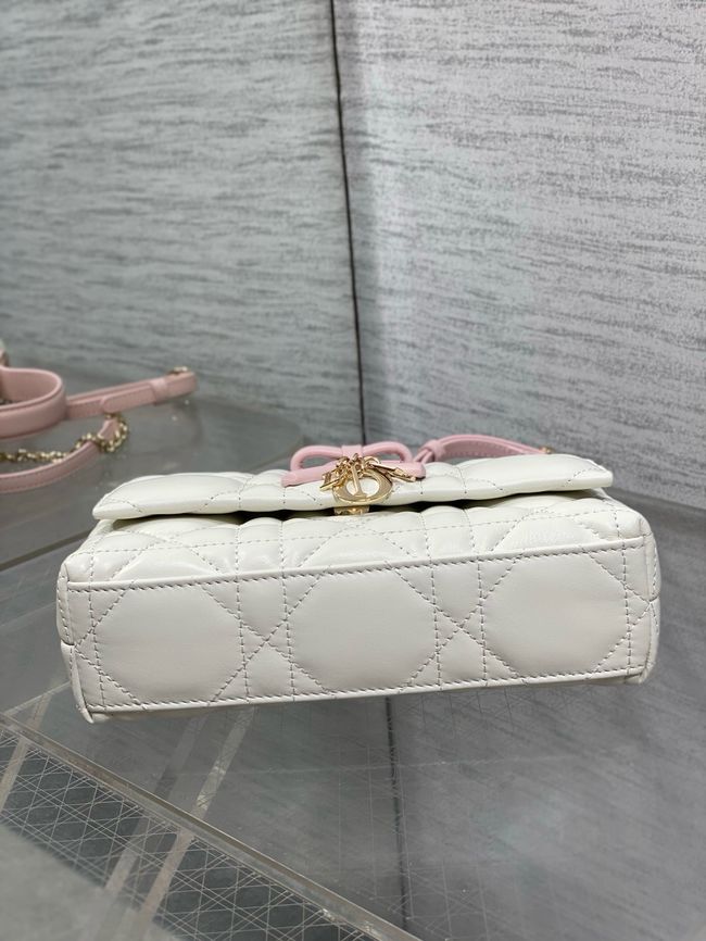 My Dior Mini Bag Cannage patent leather S0985PU white&PINK