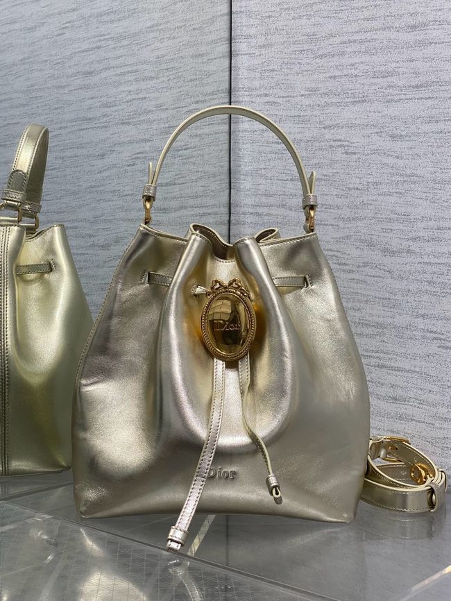 Dior Calfskin Medium Tote Bag 67534 gold Dior Calfskin Medium Tote Bag 67534 gold