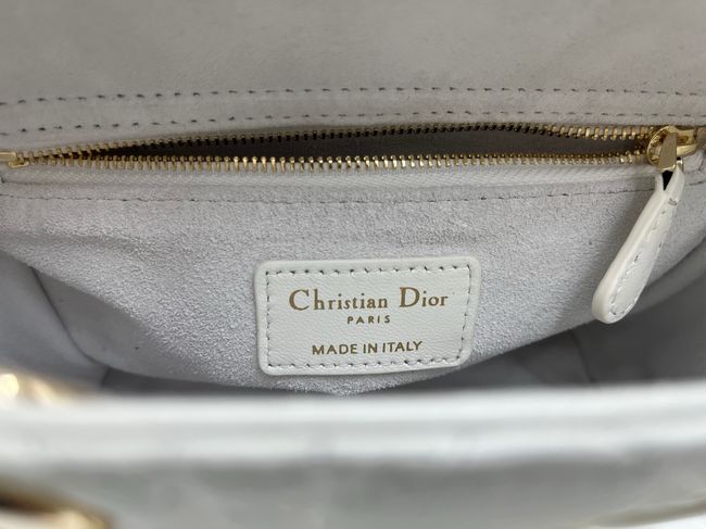 Small Lady Dior Bag with Strap Cannage Lambskin M0531OU Ivory Small Lady Dior Bag with Strap Cannage Lambskin M0531OU Ivory