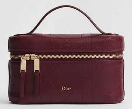 Dior Trianon Soft Vanity Mini Bag Flat Macrocannage Lambskin S4613OS Hermitage Red