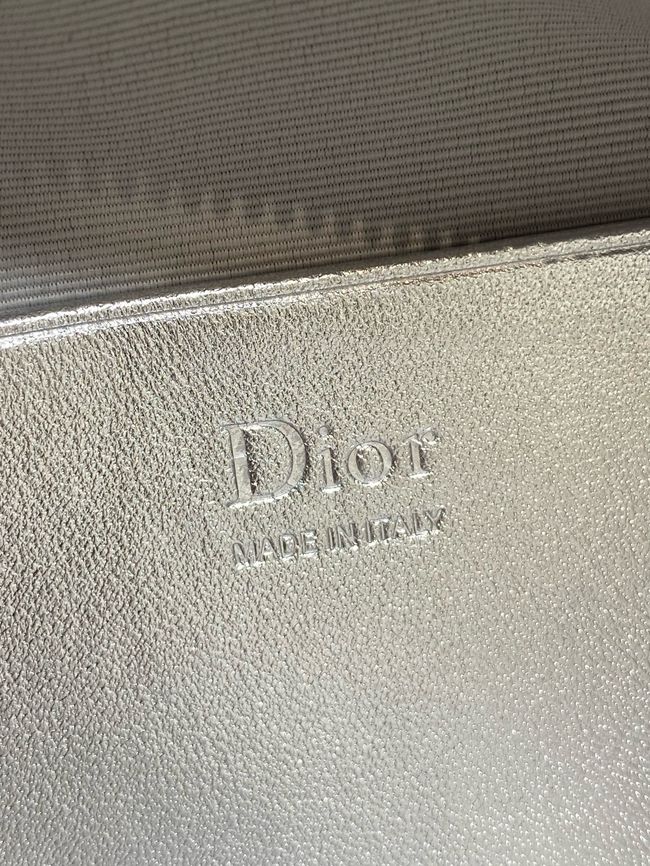 Diorling Mini Bag Macrocannage Lambskin S2613OU Silver