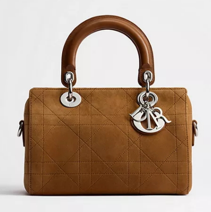 Small Dior Granville Bag Golden Saddle Flat Macrocannage Suede Calfskin M1441OH