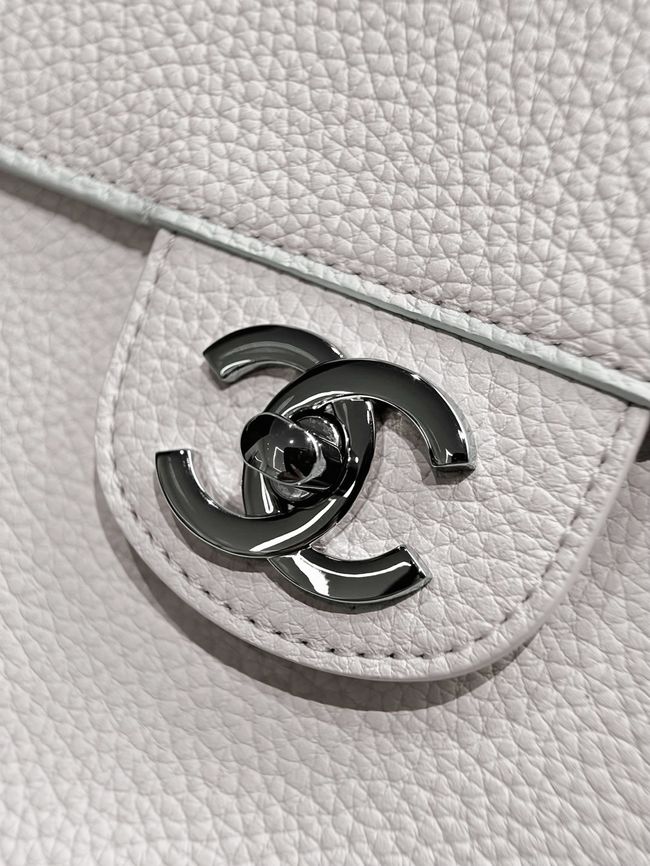 Chanel Maxi Flap bag AS6233 white&Silver-Tone Metal