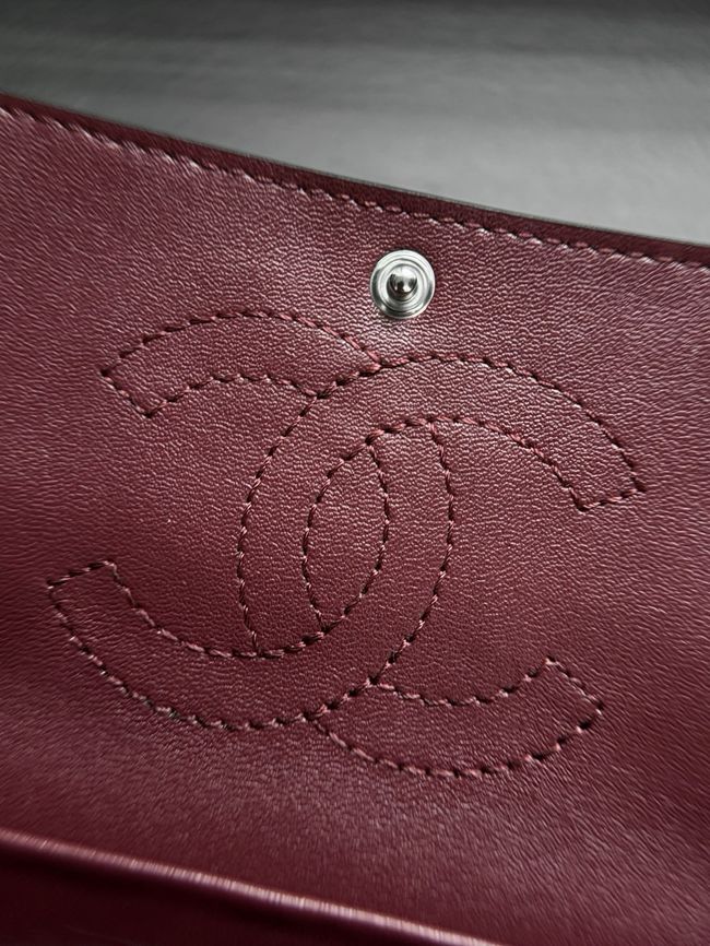 Chanel Mini Flap Bag AS6573 burgundy&Silver-Tone Metal