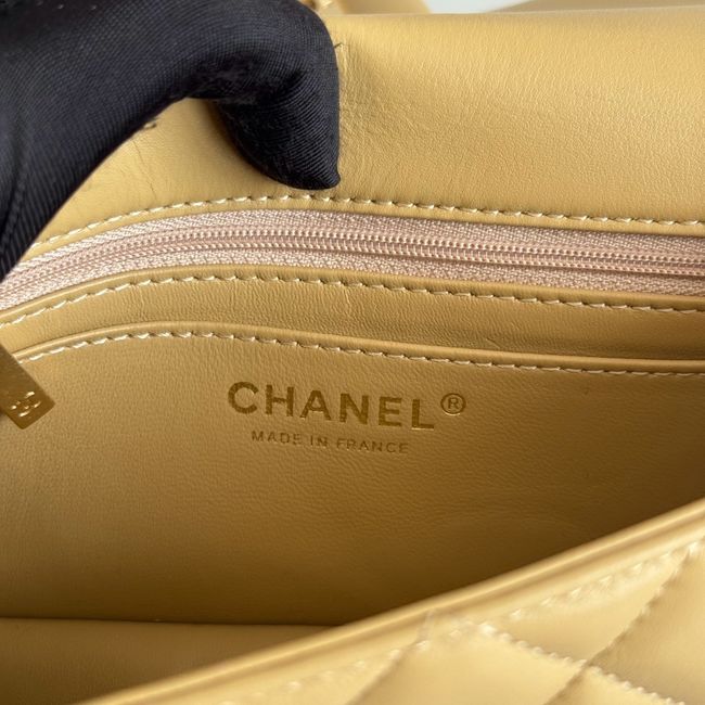 Chanel SMALL FLAP BAG sheepskin AS1787 Apricot