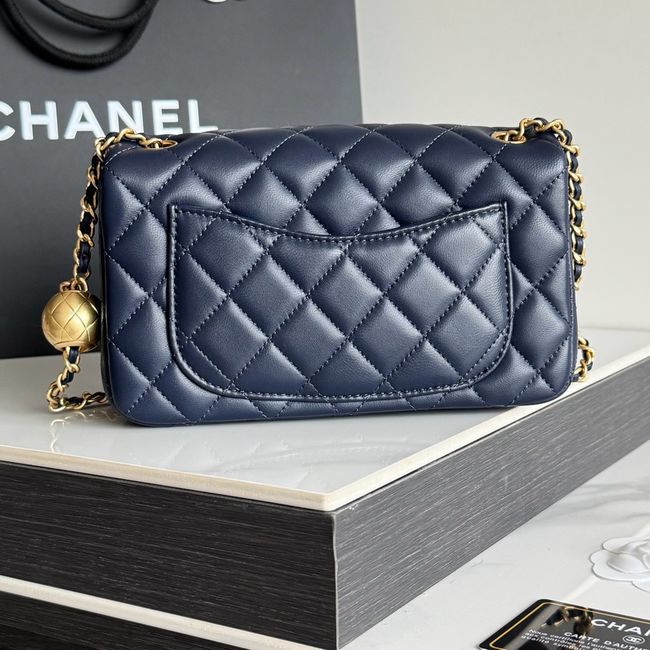 Chanel SMALL FLAP BAG sheepskin AS1787 Royal
