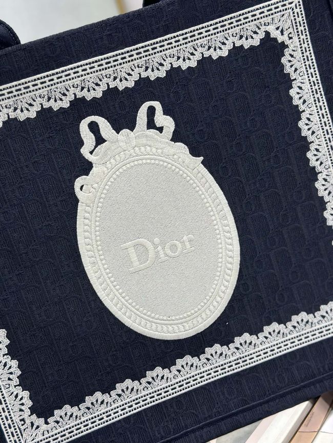 Large Dior Book Tote Cannage Embroidery M1349OEQ-10