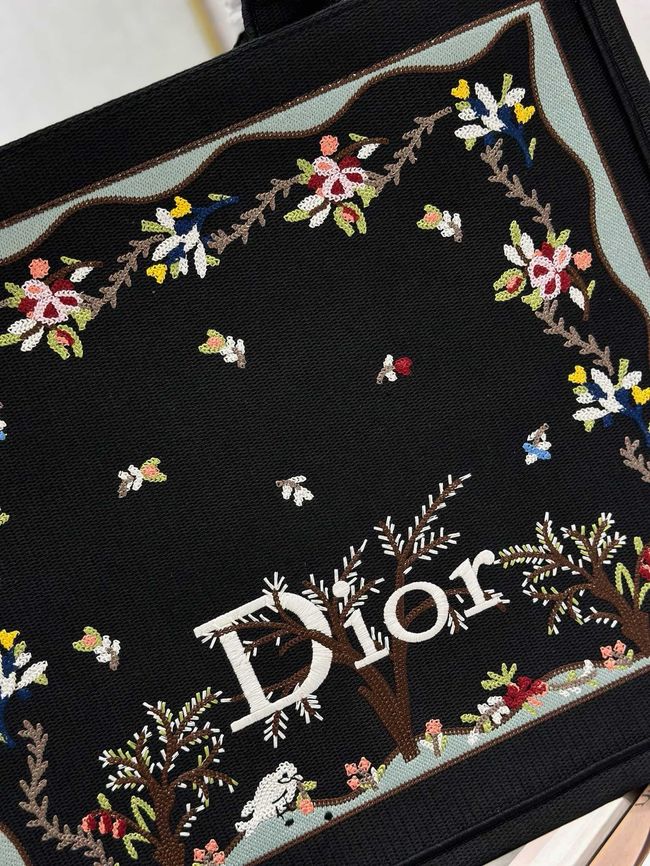 Large Dior Book Tote Cannage Embroidery M1349OEQ-4
