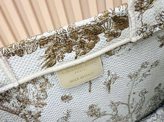 Small Dior Book Tote with Strap Embroidered M1404OE-1